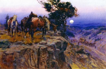 vaquero de indiana Painting - aliados inocentes 1913 Charles Marion Russell Indiana vaquero